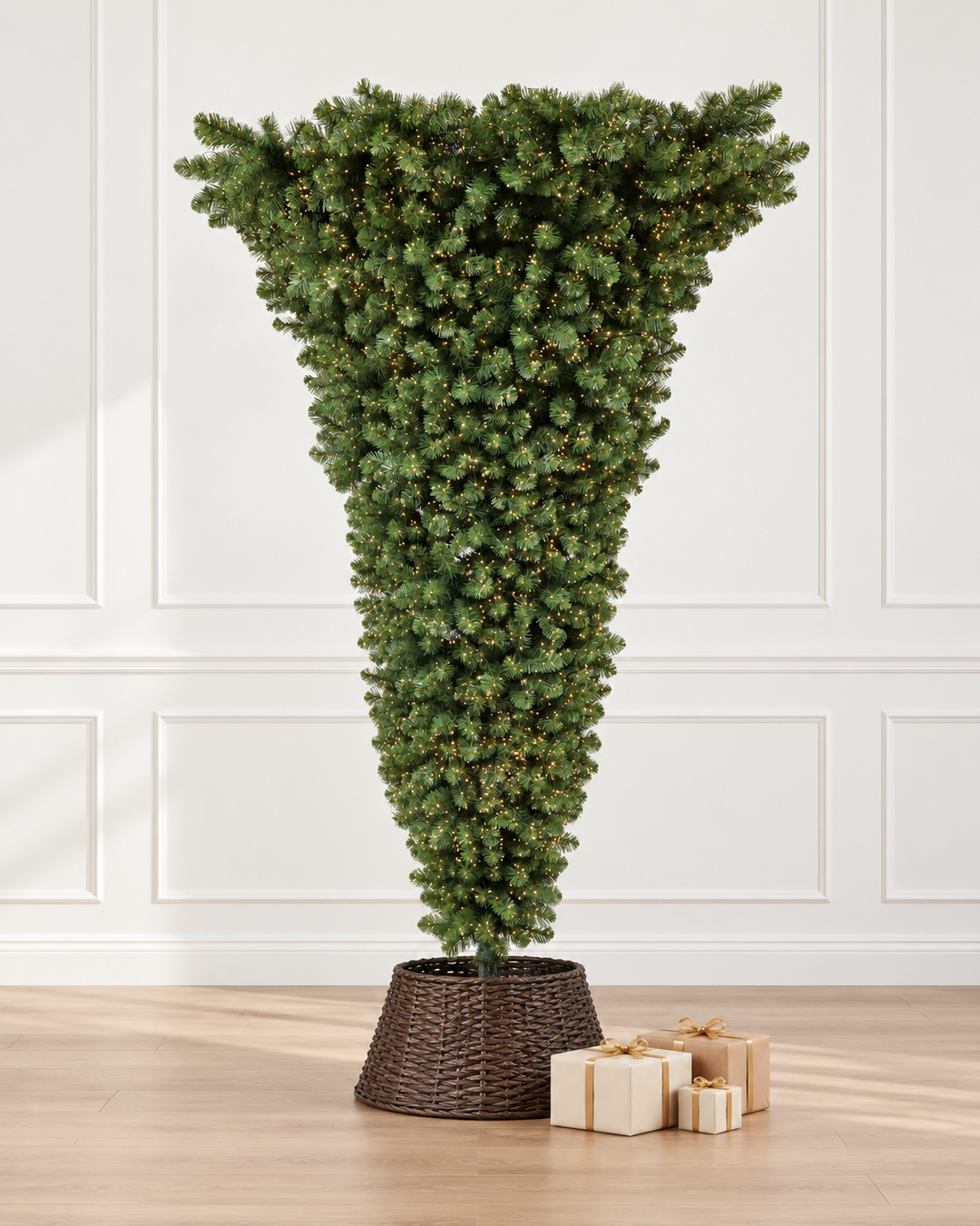 Pre-Lit 240cm 8ftCrowned Fir Christmas Tree