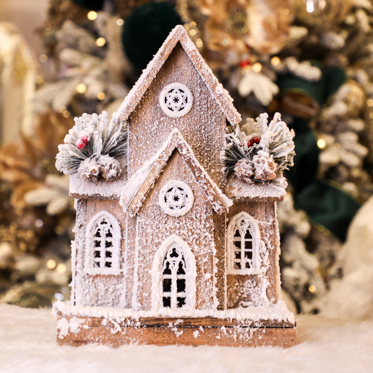 Flocked Wood Cottage