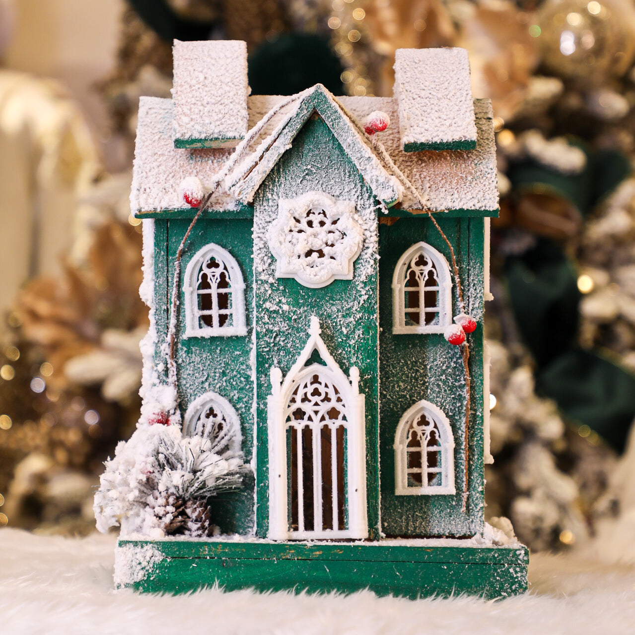 Flocked Green Cottage