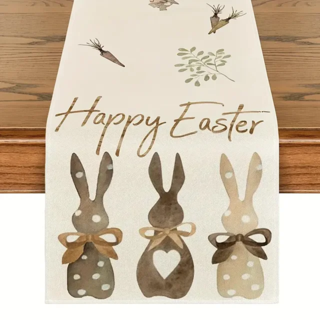 Beige/ Brown Easter Runner