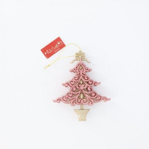 Champagne/Rose tree ornament
