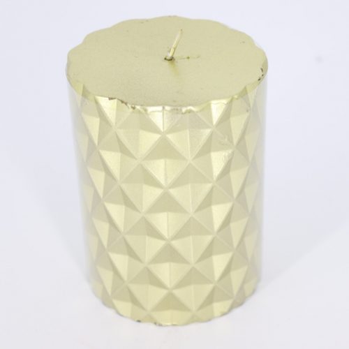Geometric Gold Candle