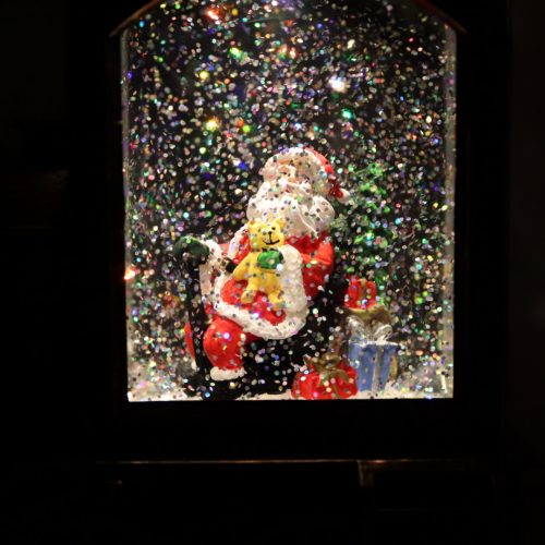Santa Lighted Snow Globe Train