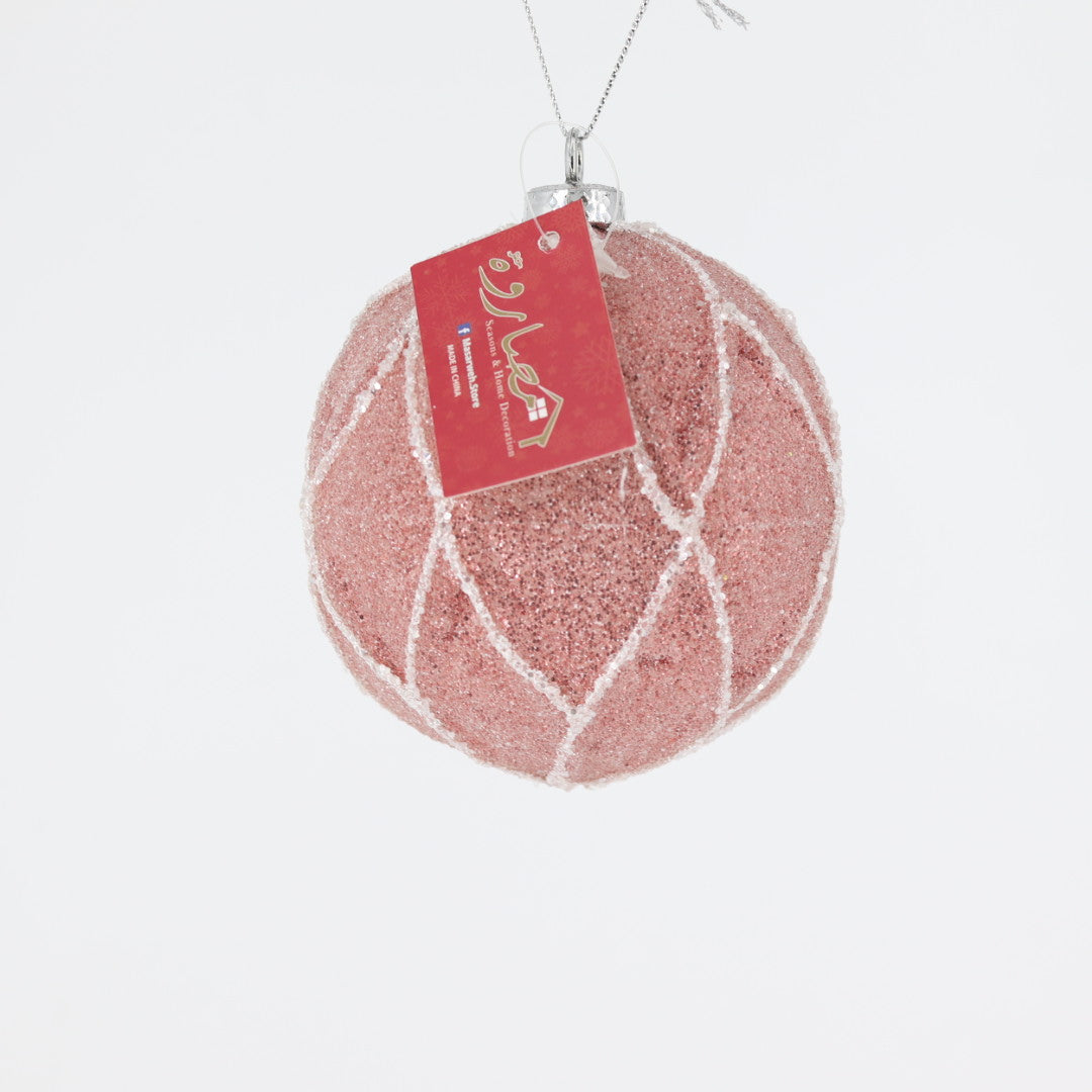 Rosegold 10cm Christmas Ball Lines