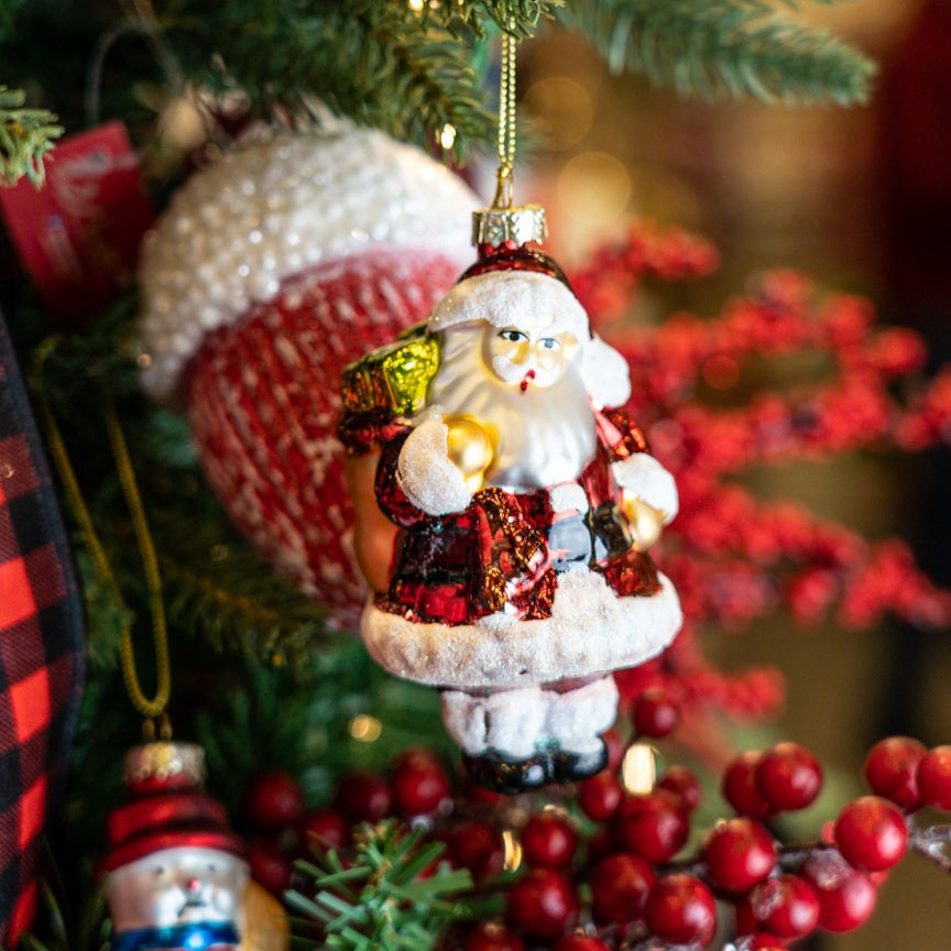 Santa Glass Orna