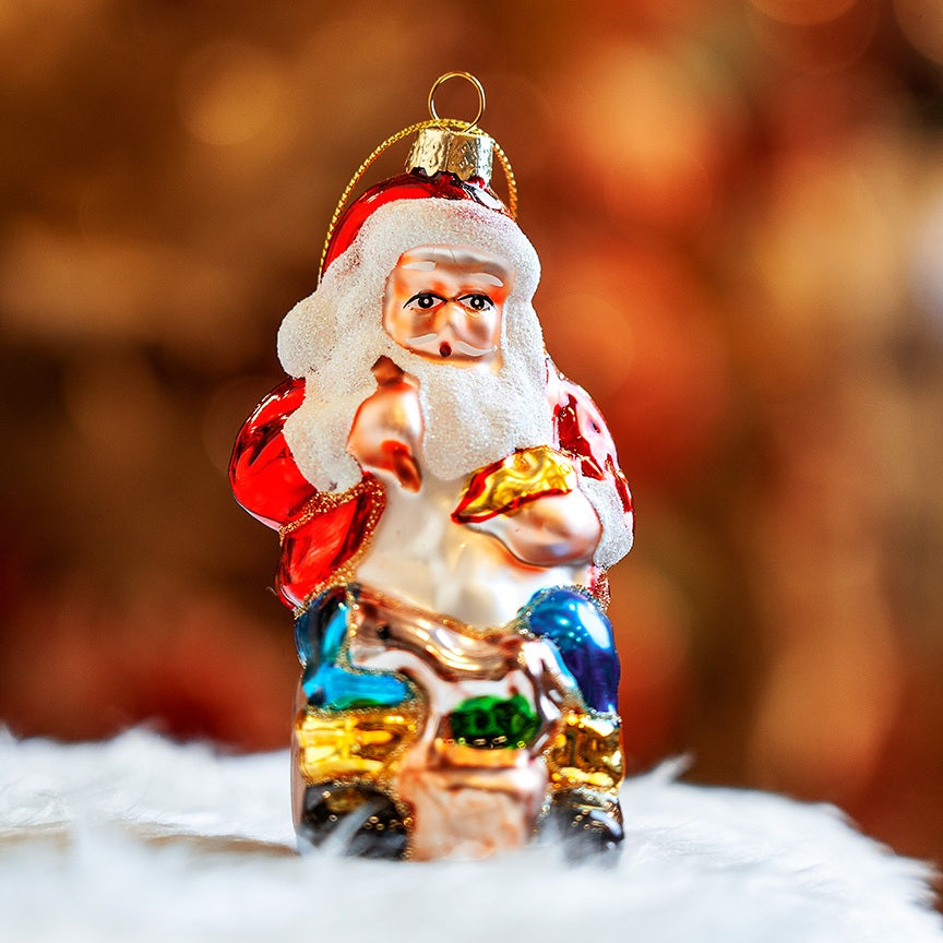 Santa Glass Orna