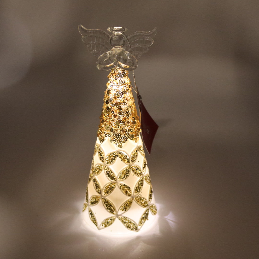 Hanging Gold Angel Glass