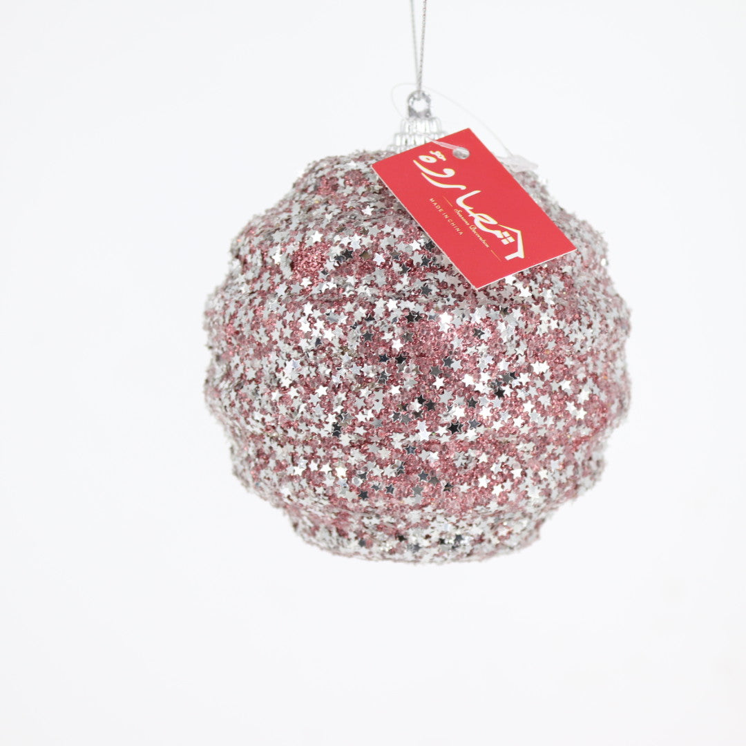 Christmas pink/Rose w/Silver Stars