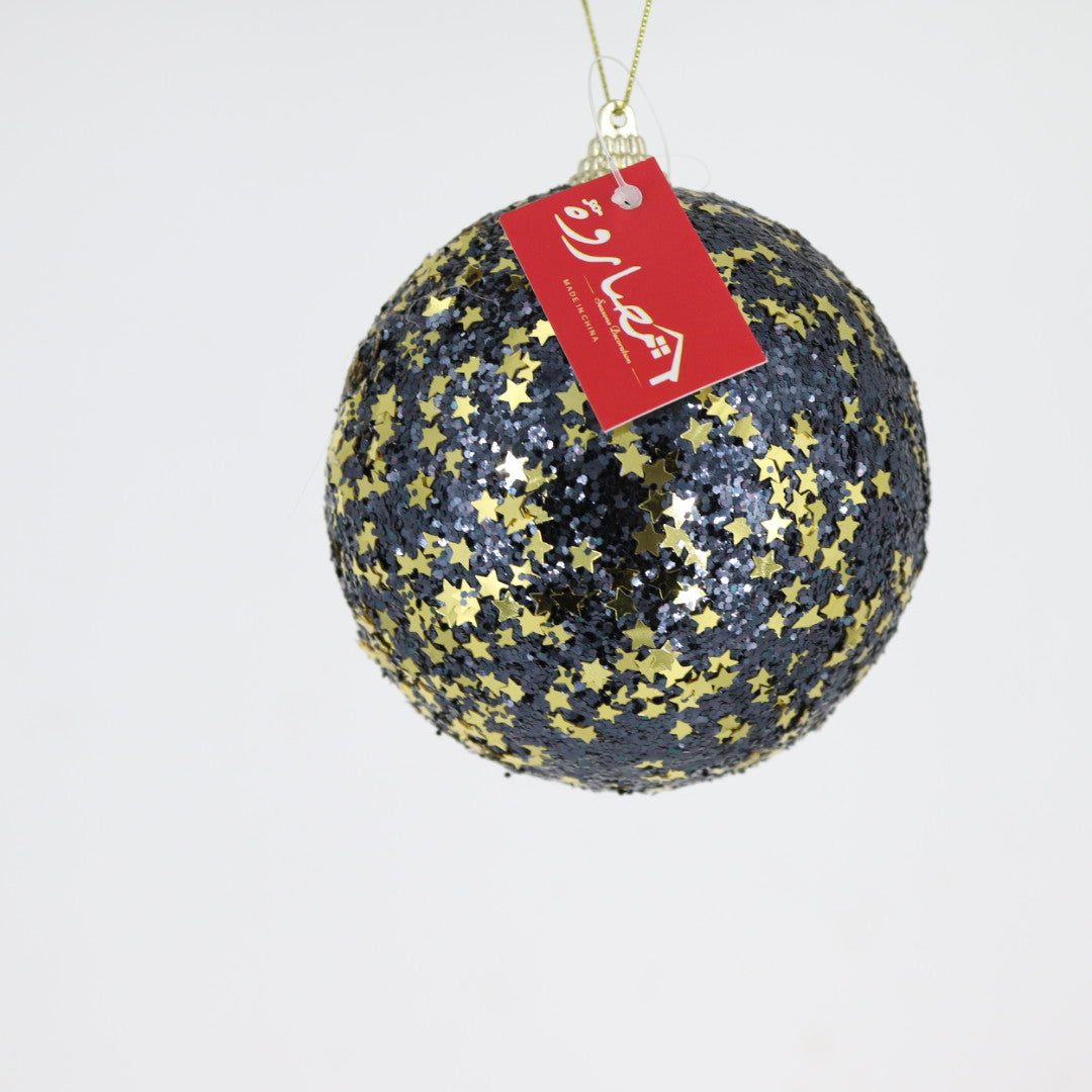 Christmas Ball Navy/Gold Stars