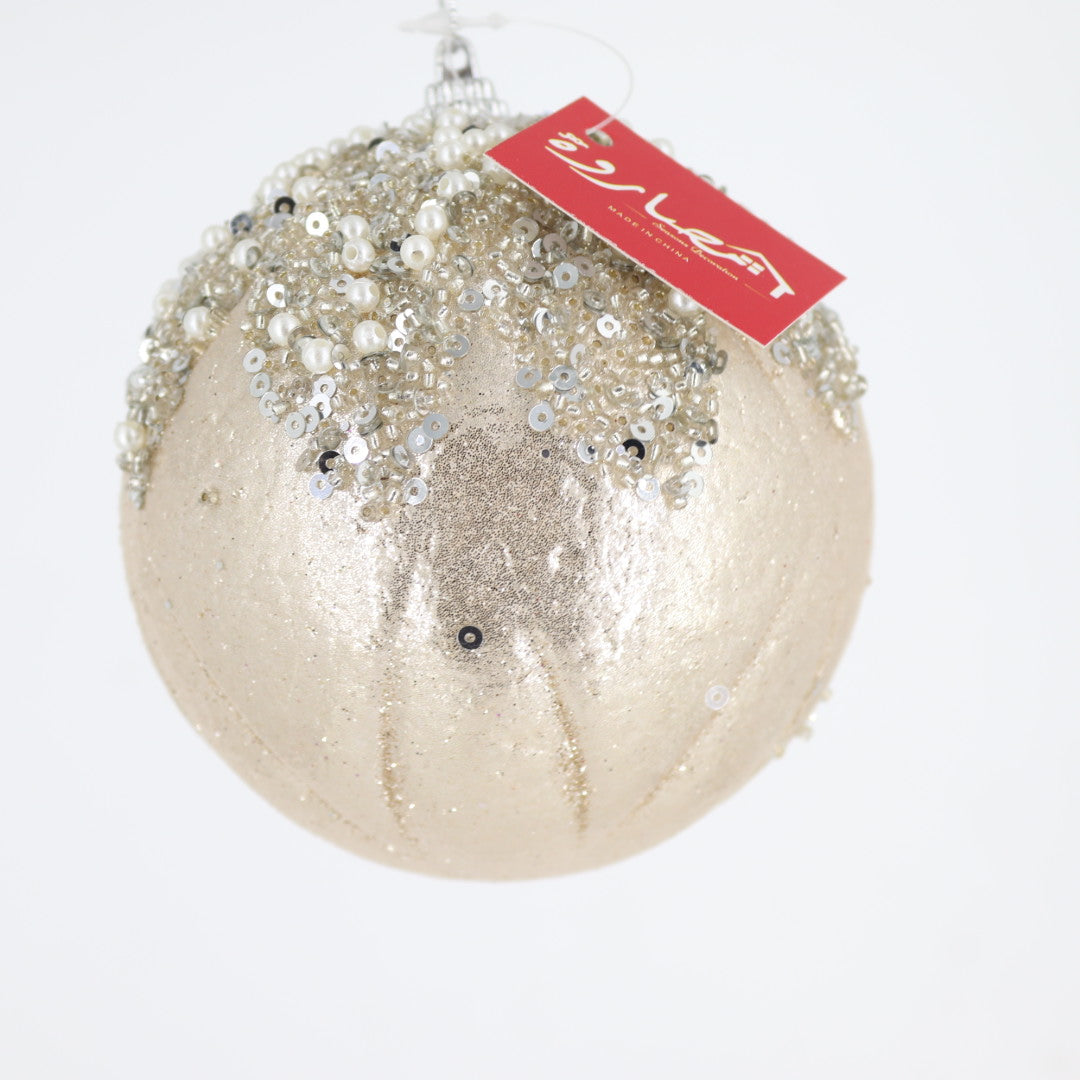 Christmas Ball Pearls/Glitter on Top