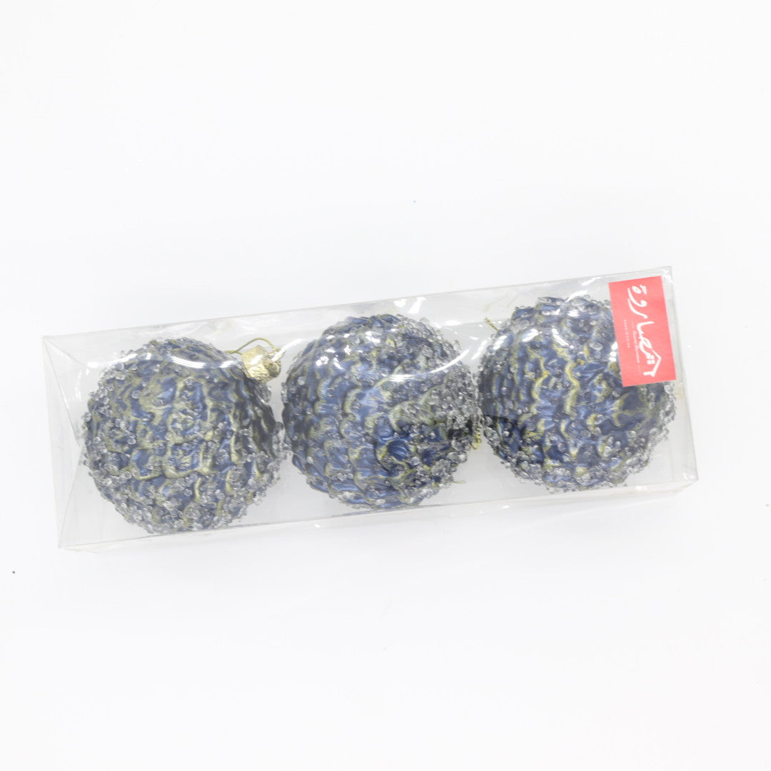 Navy Blue/Gold 8cm Balls