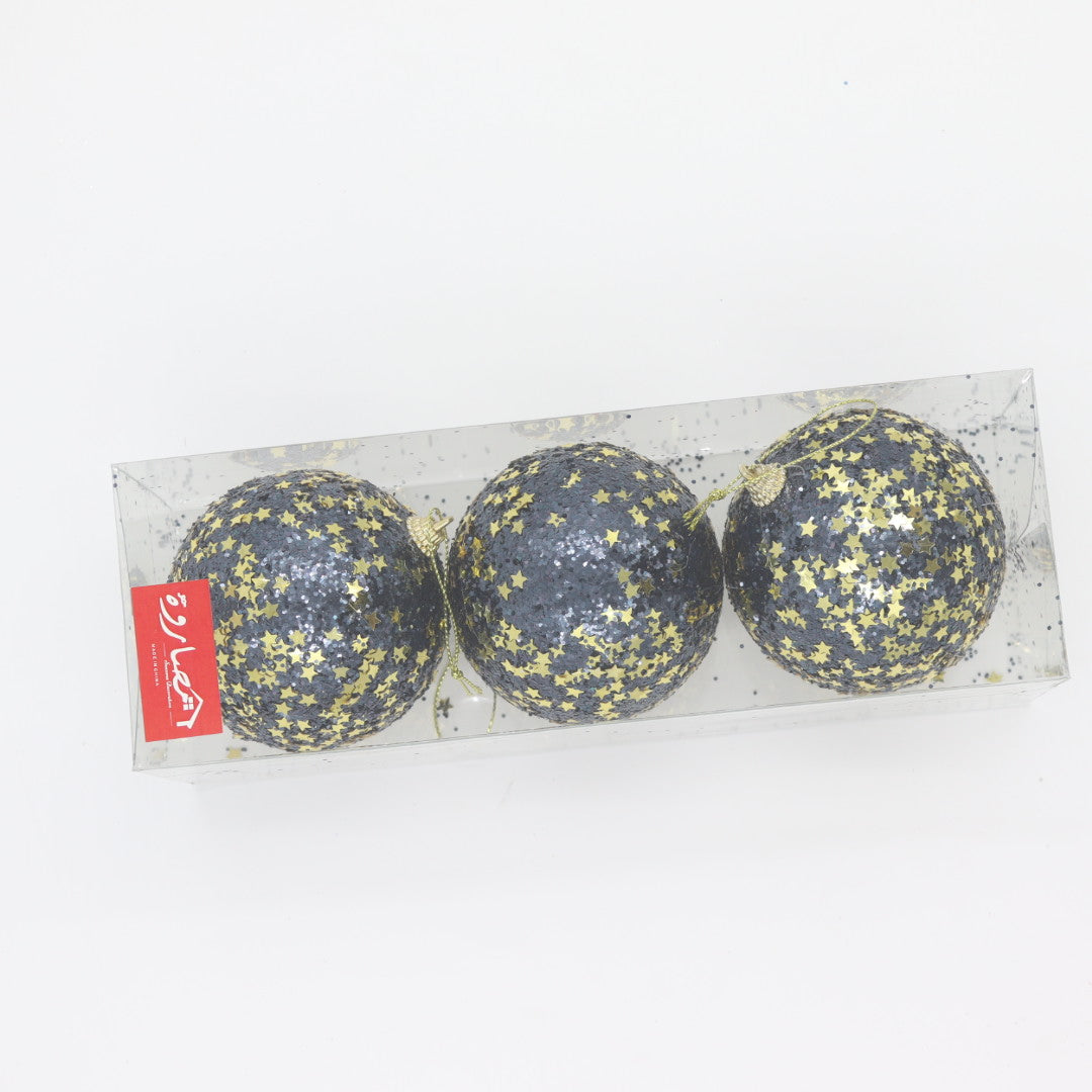 Navy Blue/Glitter Gold 8cm Balls