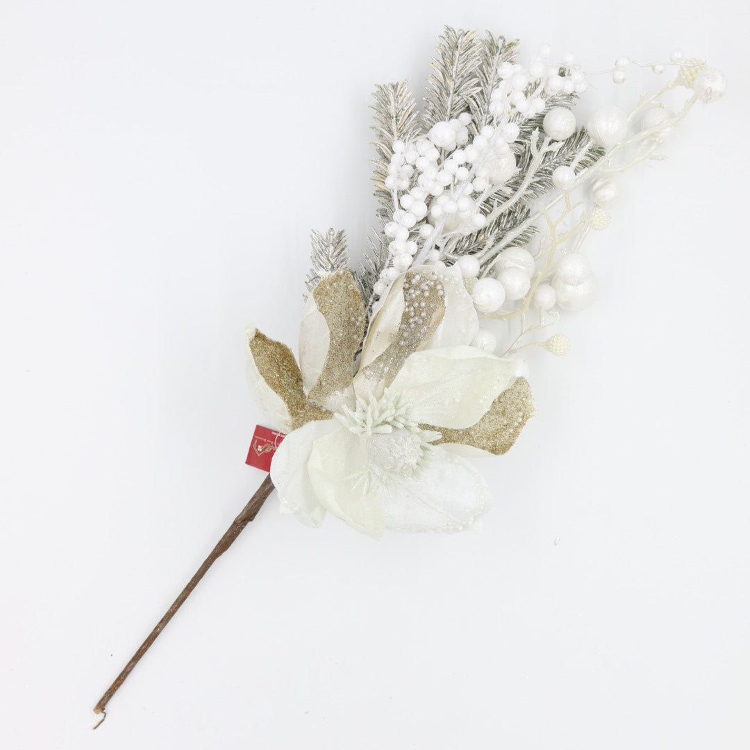 Champagne / Cream Magnoila Flower Pick