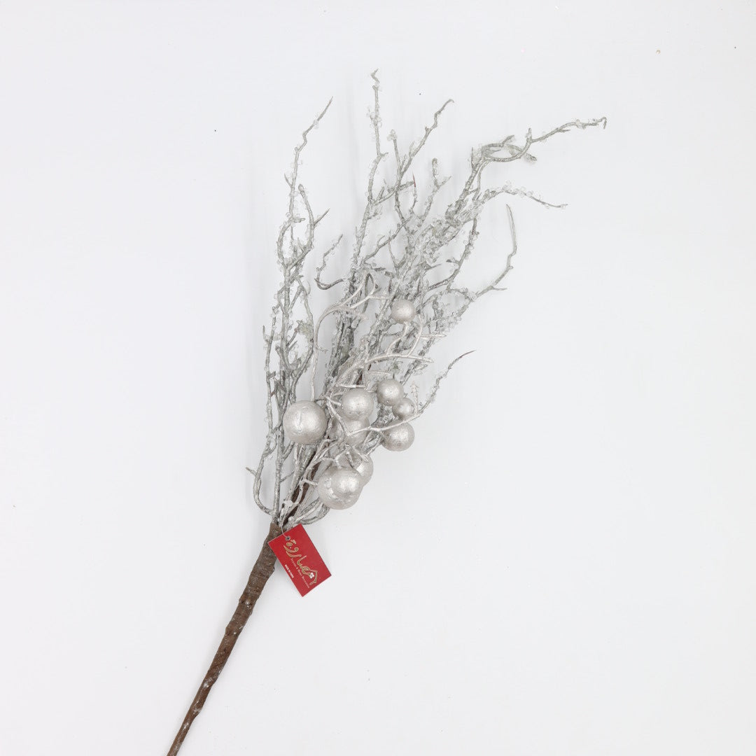 Medium Platinum Berries Spray