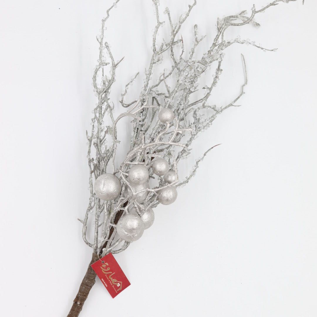 Medium Platinum Berries Spray