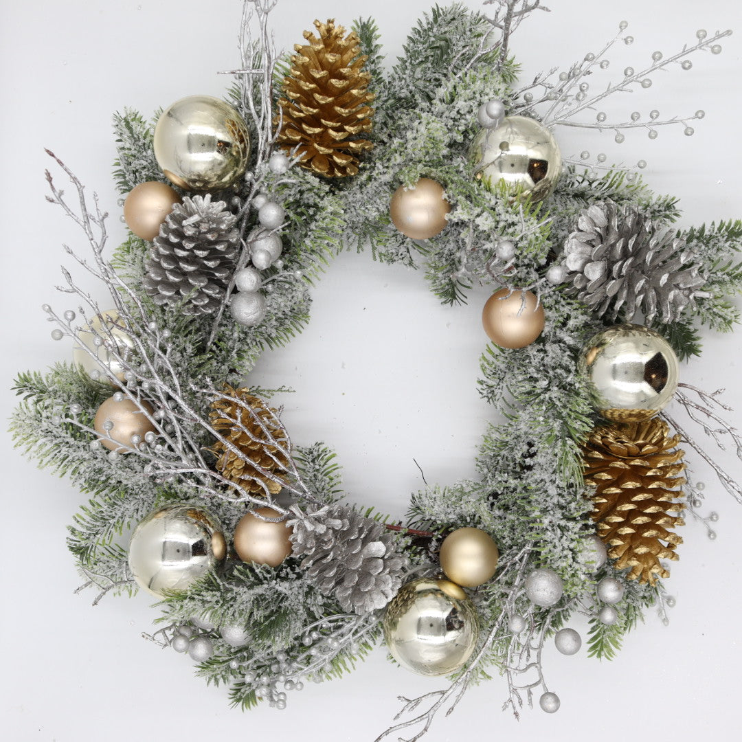 Gold/Champagne/Silver Wreath