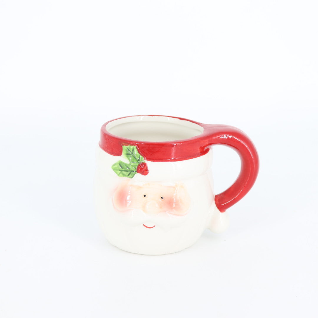 White Santa Head Mug