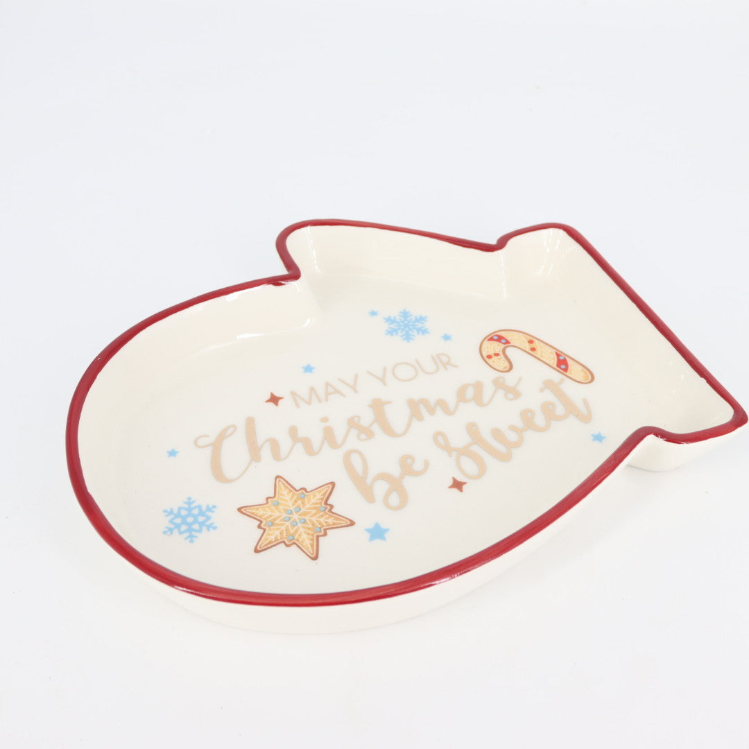 Ceramic Christmas Glove Dish