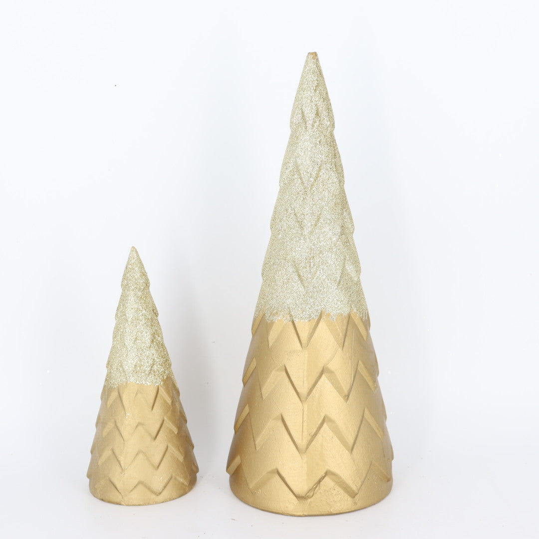 Gold/Champagne Glitter Tree Set