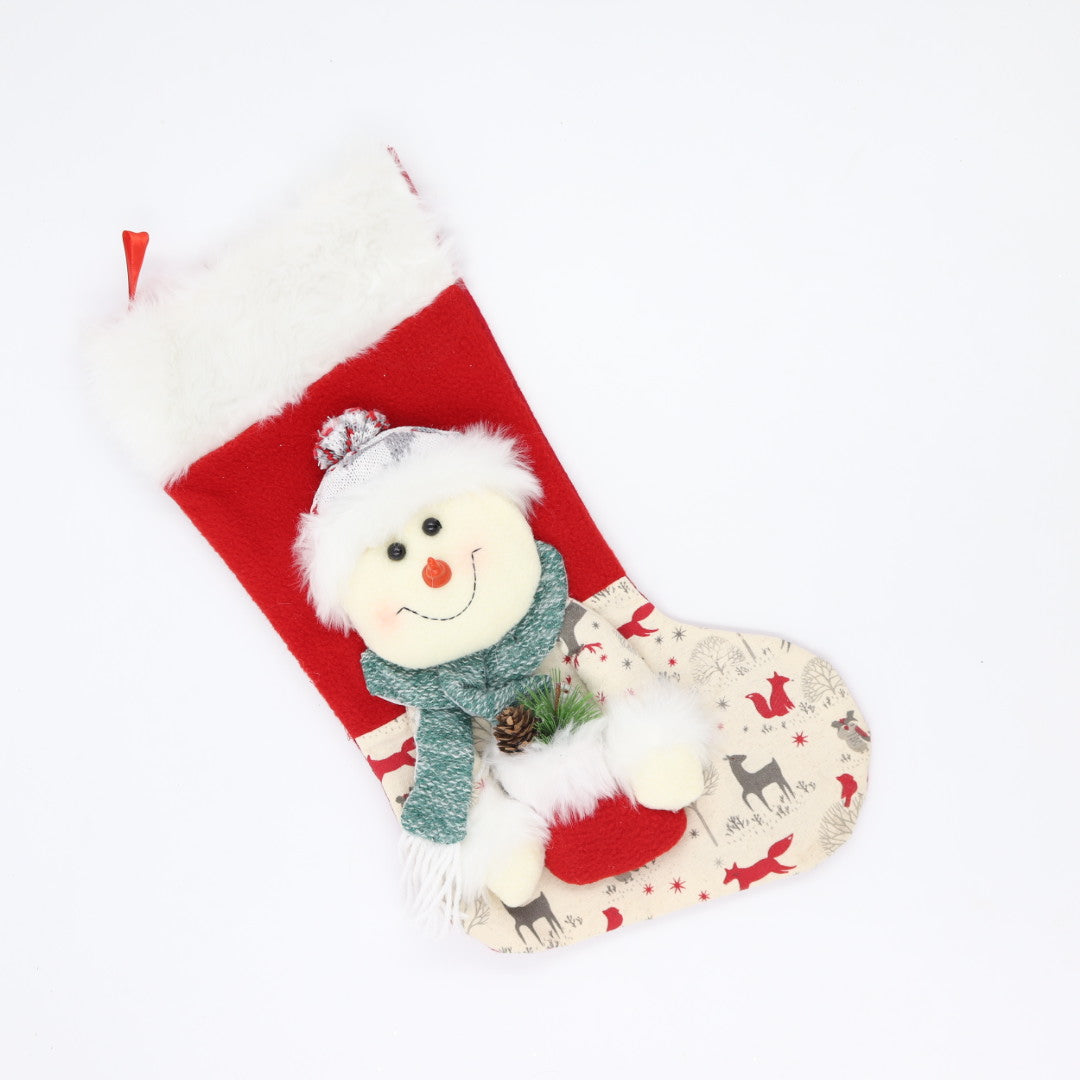 Red/Beige Stocking Christmas