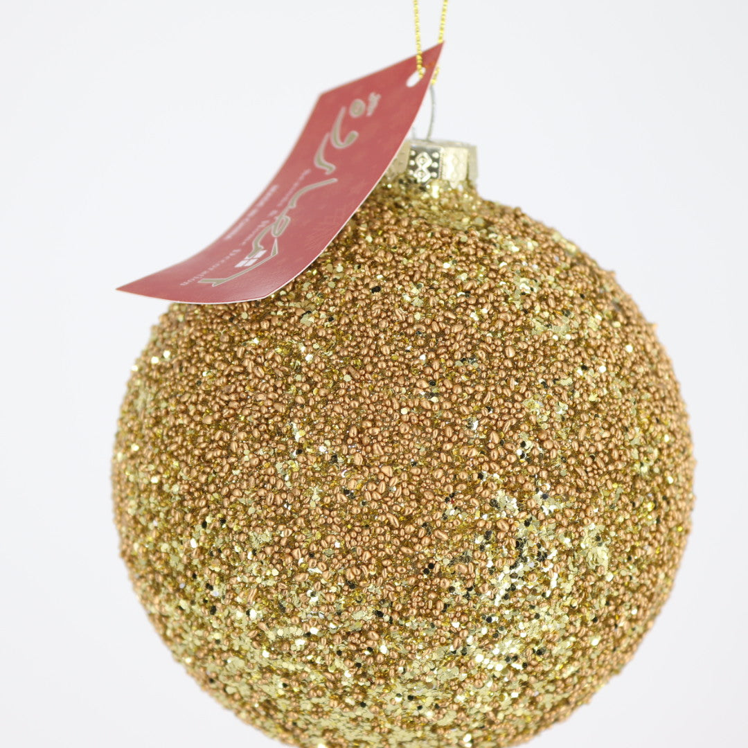 Gold Glitter Glass Ball