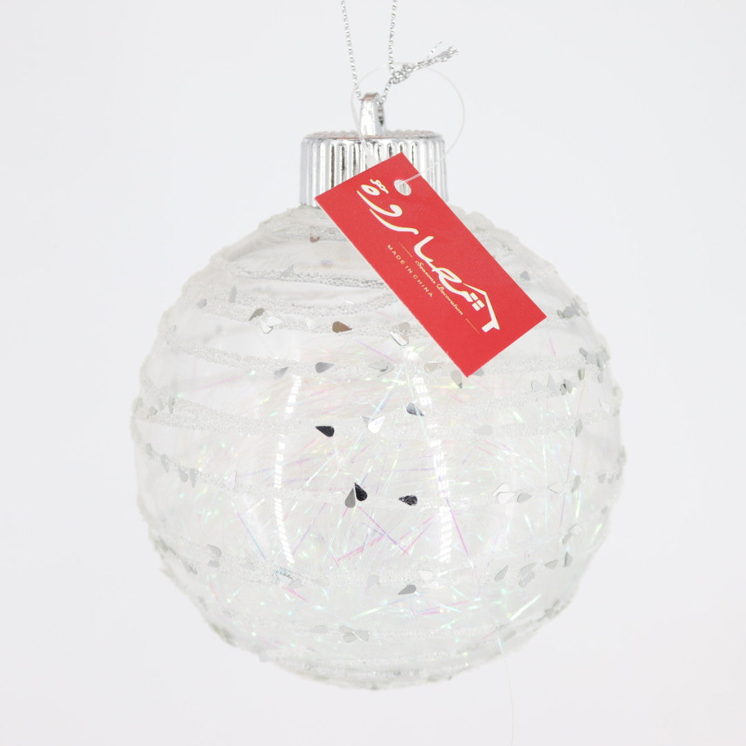 10cm Transparent Glitter Ball