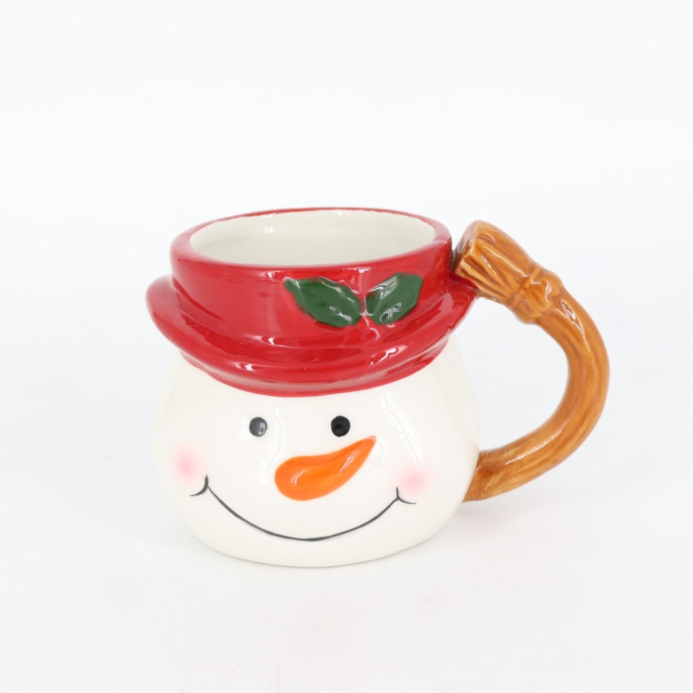 Snowman Head Mug Brown Arm