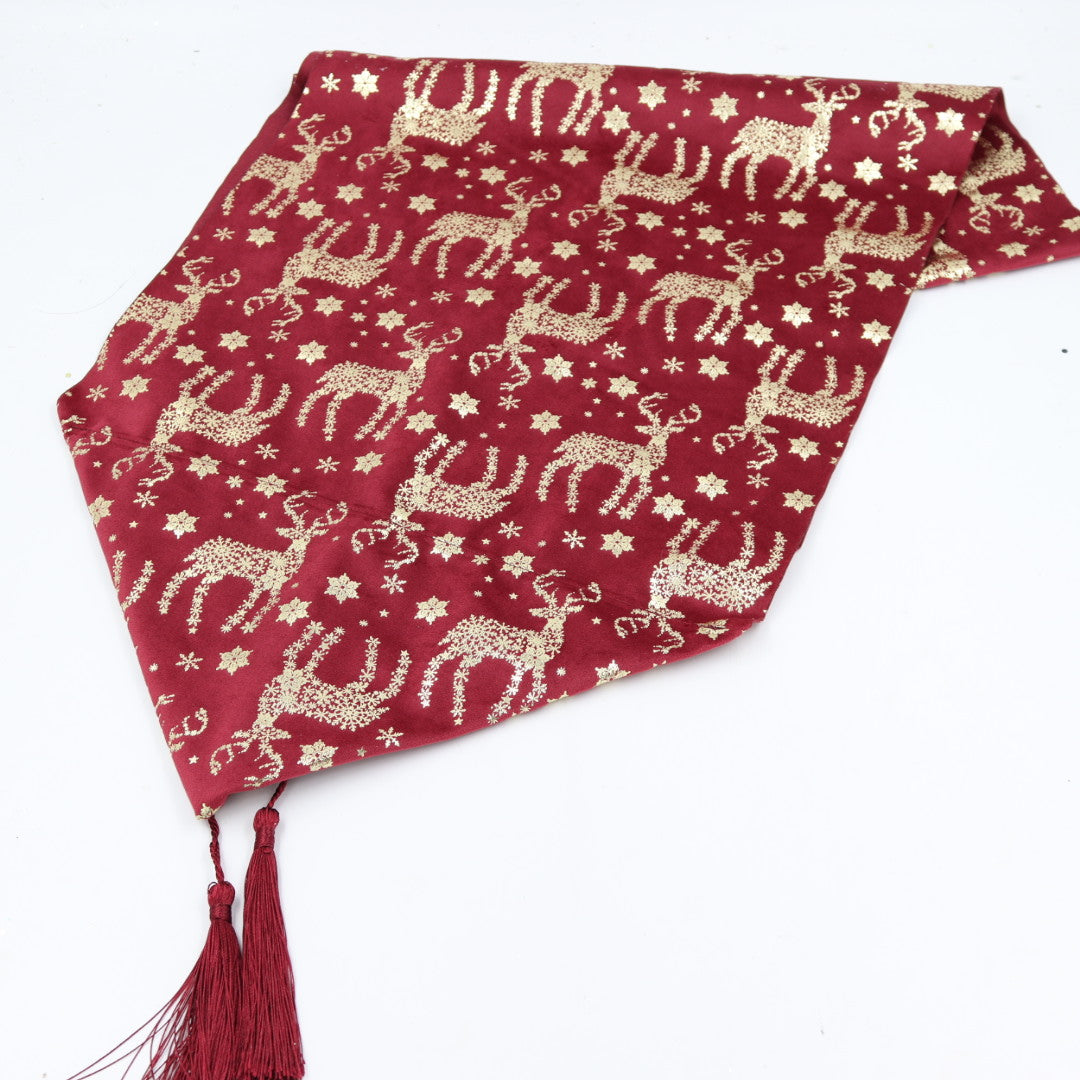 Christmas Table Runner Burgundy