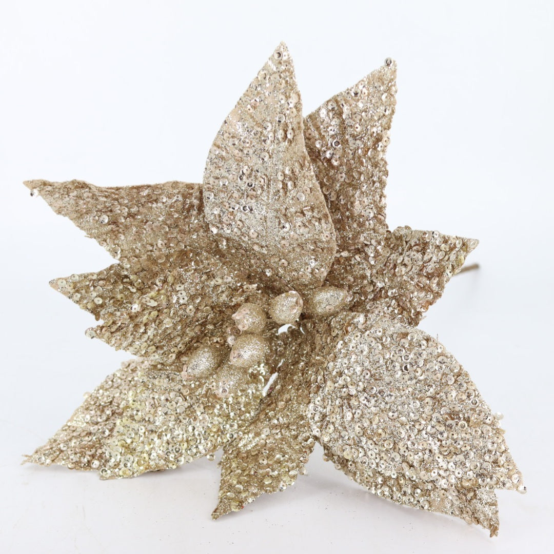 Champagne Glitter Flower