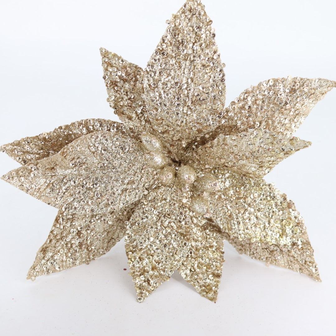 Champagne Glitter Flower