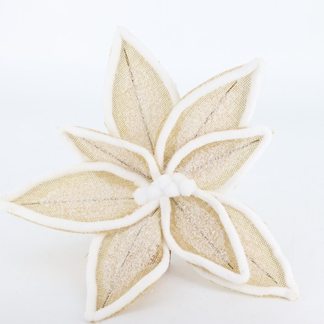 Champagne With White Fur Flower