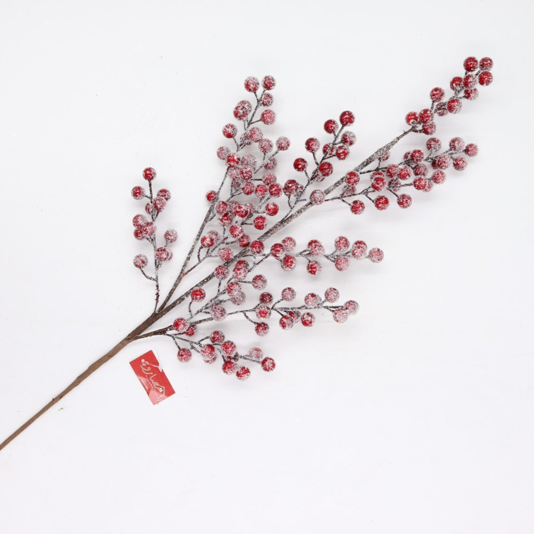 Frosted Red Berries Spray