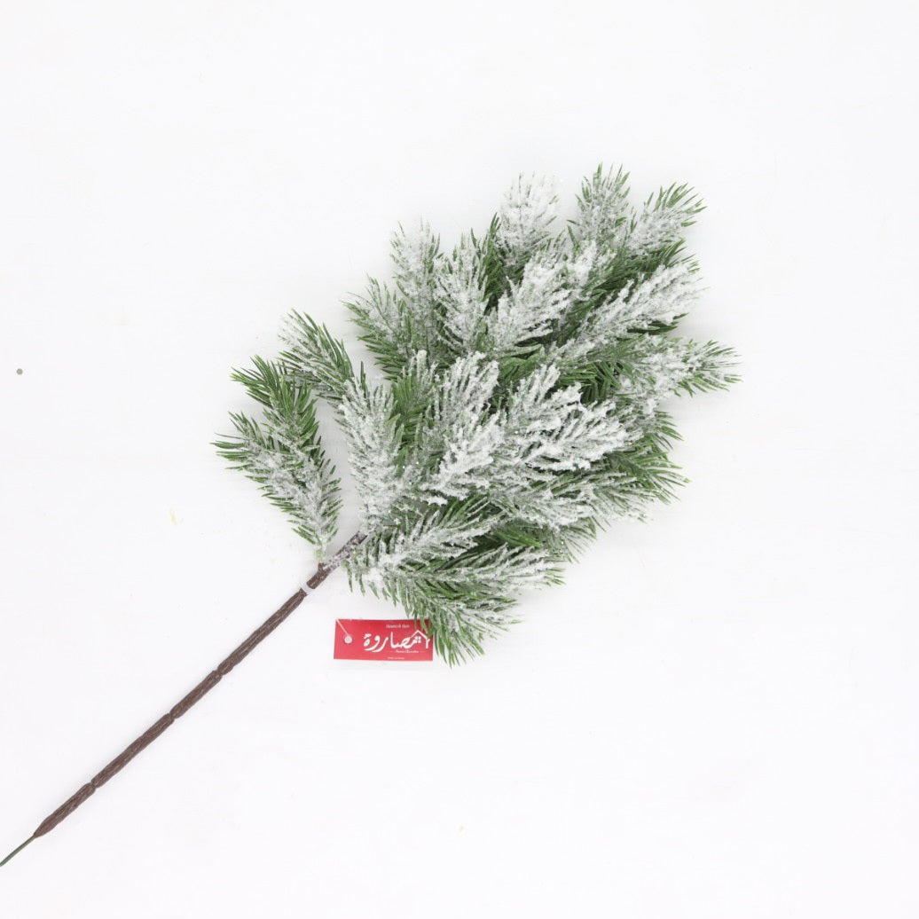 Flocked Spruce Spray