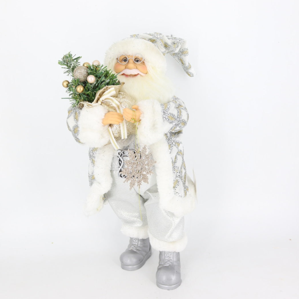 45CM Silver Santa