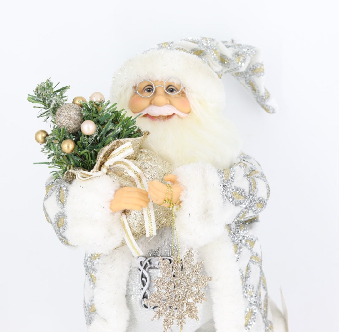 45CM Silver Santa