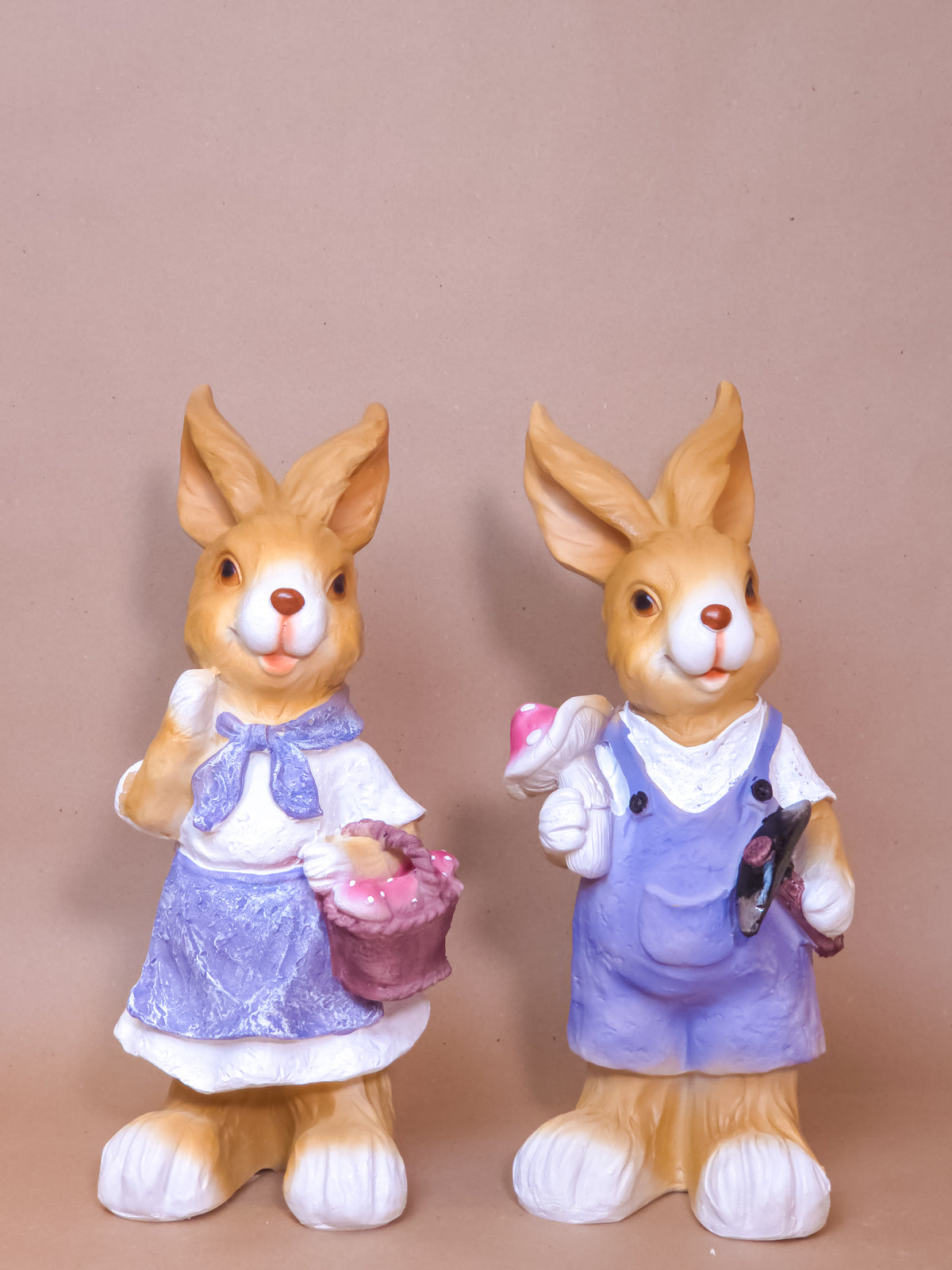 Easter Polyresin Purple Rabbit