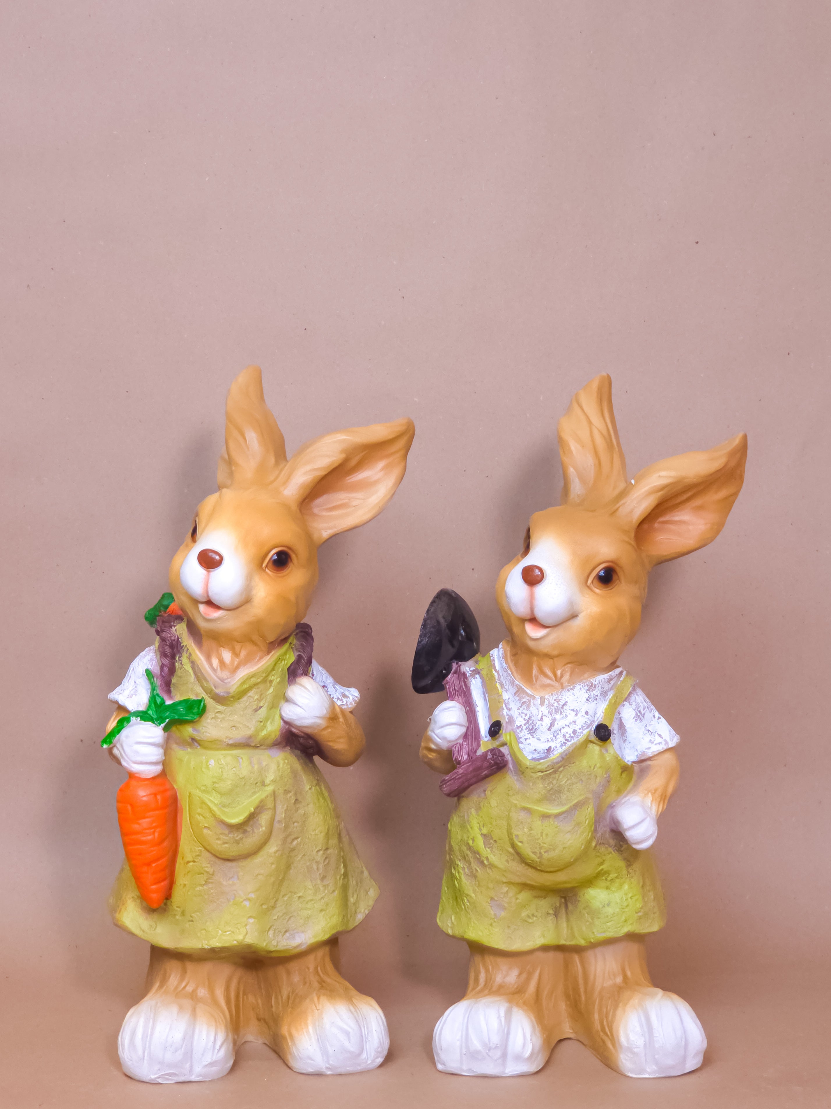 Easter Polyresin Green Rabbit