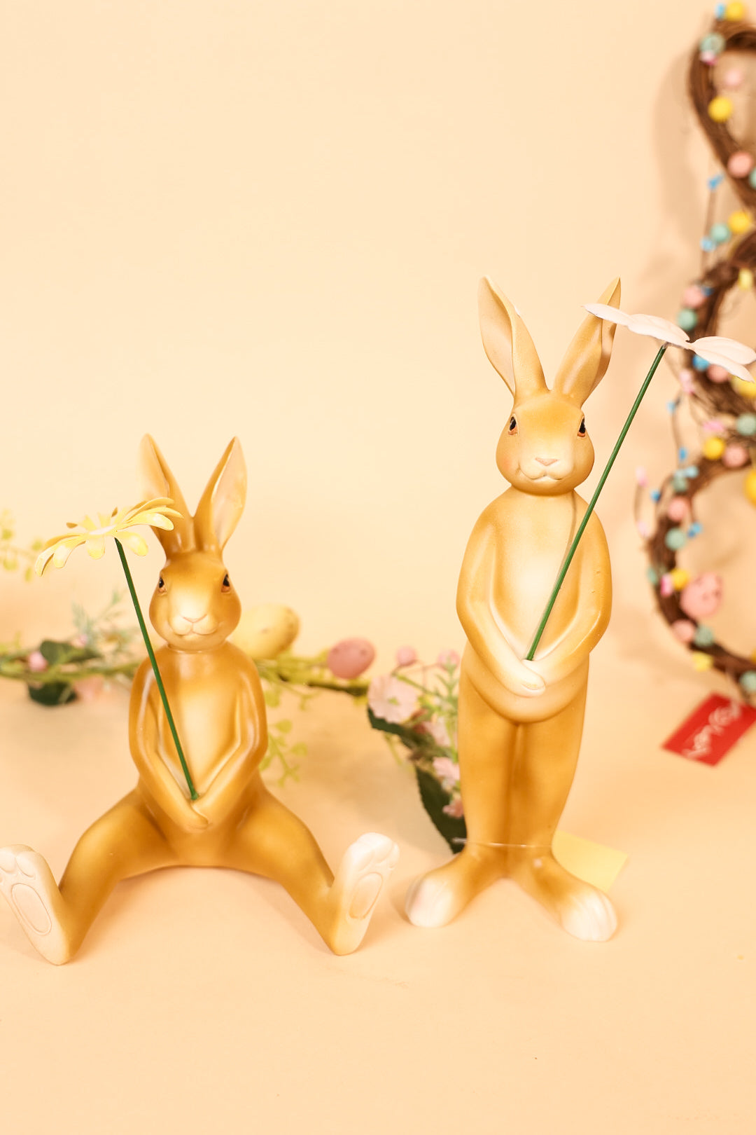 Easter Rabbit Holding Flower