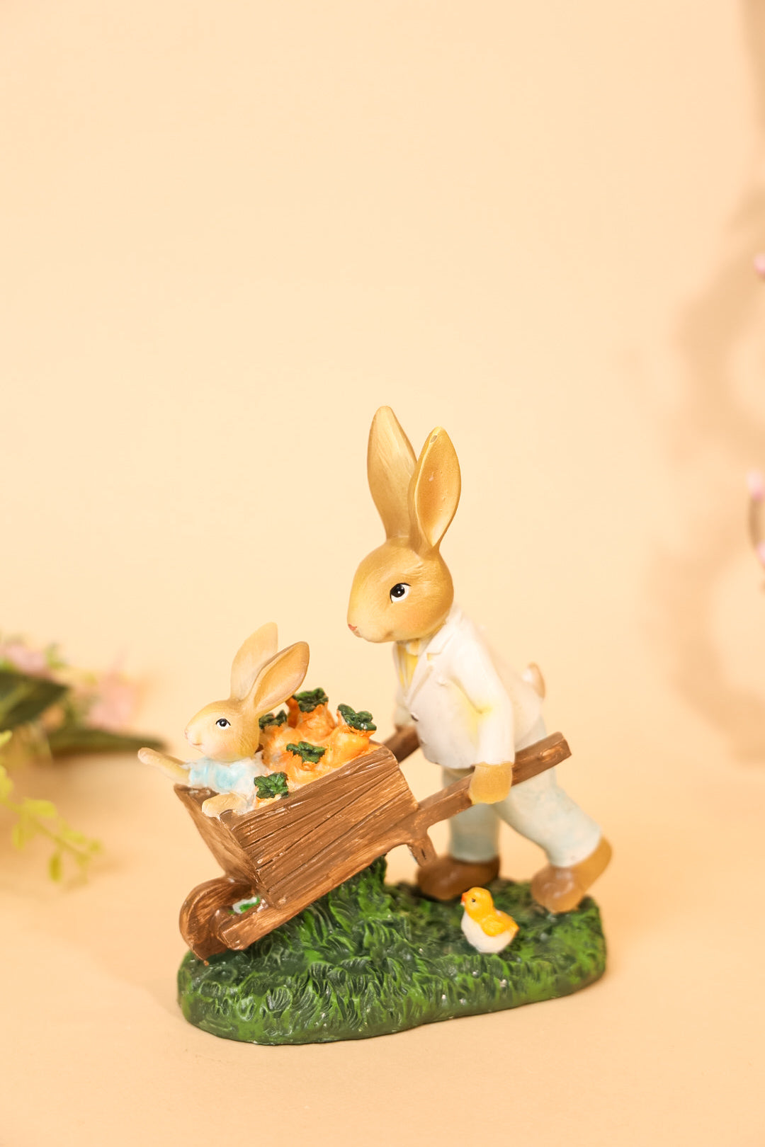 Easter Rabbit Wheelbarrow 12cm