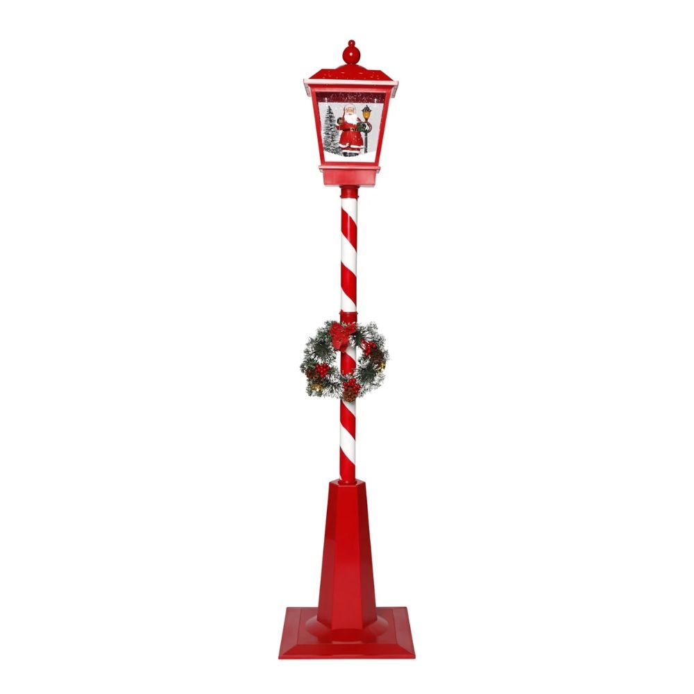 180cm Musical Snowy Street Lamp