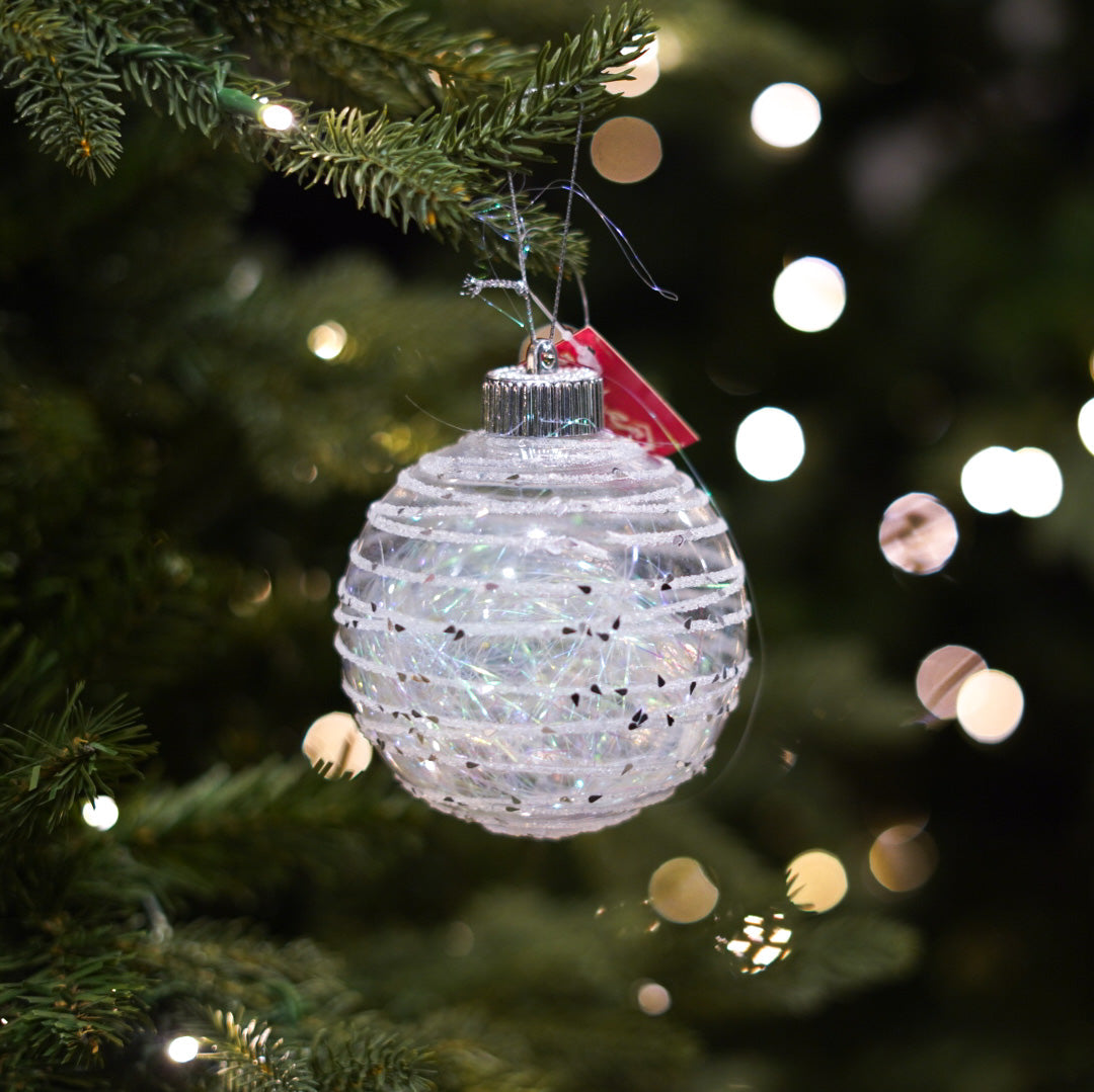 10cm Transparent Glitter Ball