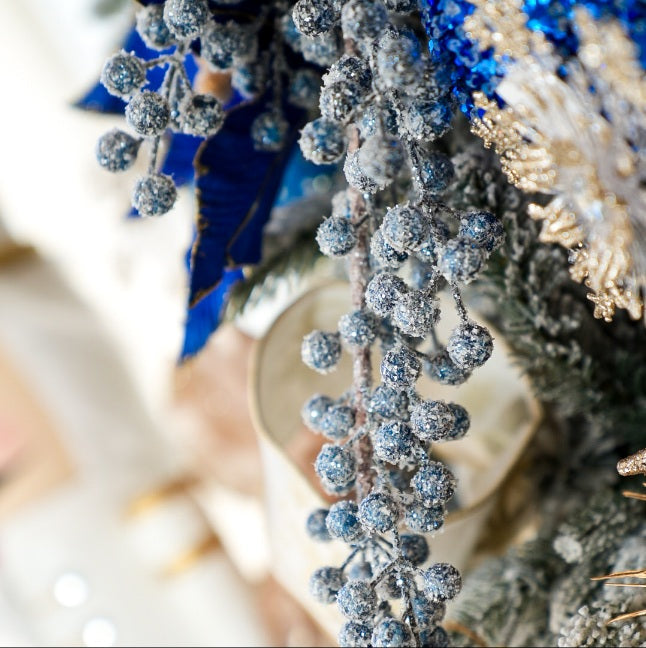 Frosted Blue Berries Spray