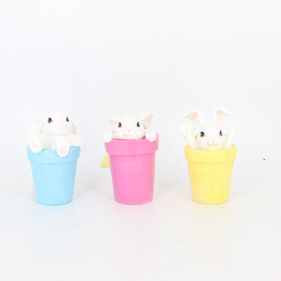 Rabbit Jumping Inside Flower Pot