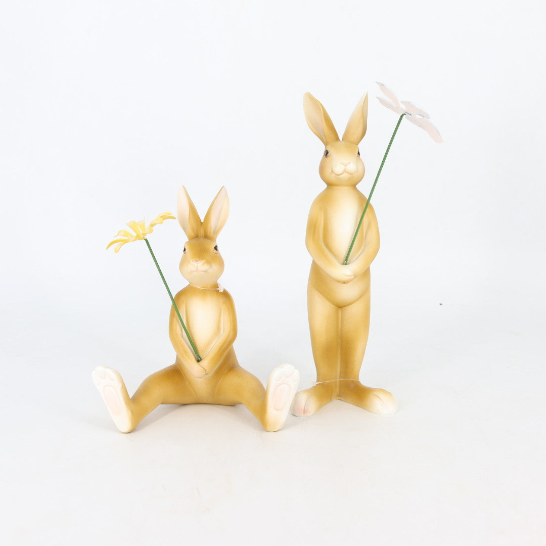 Easter Rabbit Holding Flower