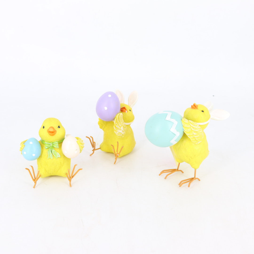 Easter Chicken Holding Egg