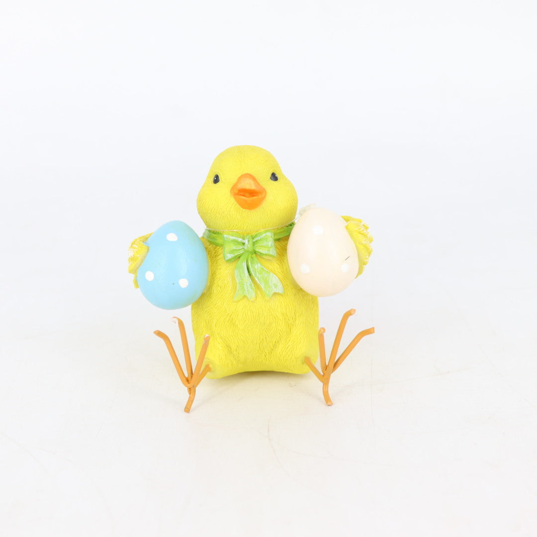 Easter Chicken Holding Egg