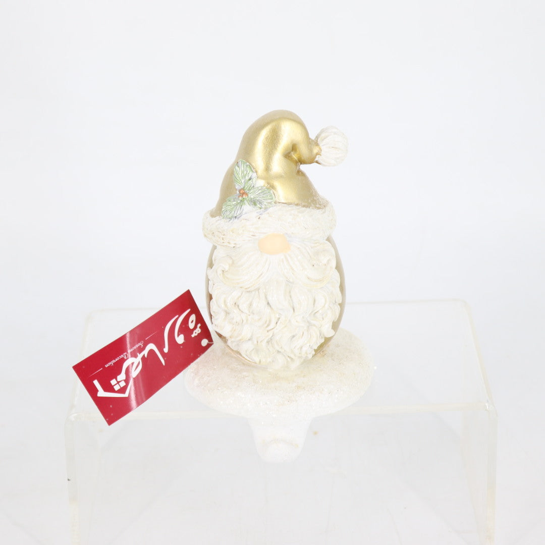 Santa Gold Stockings Holder