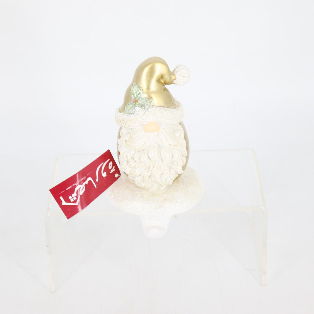 Santa Gold Stockings Holder
