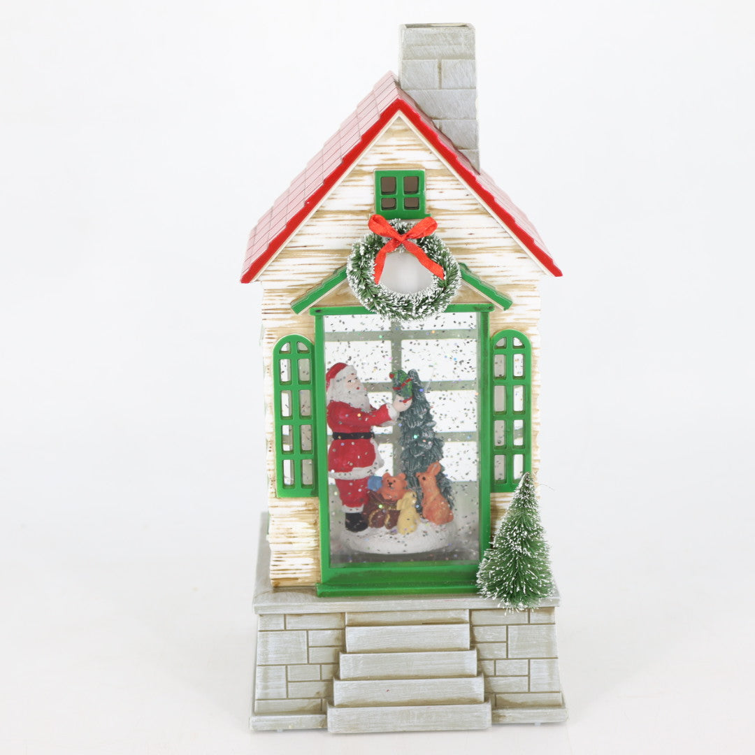Santa House Musical Water Lantern