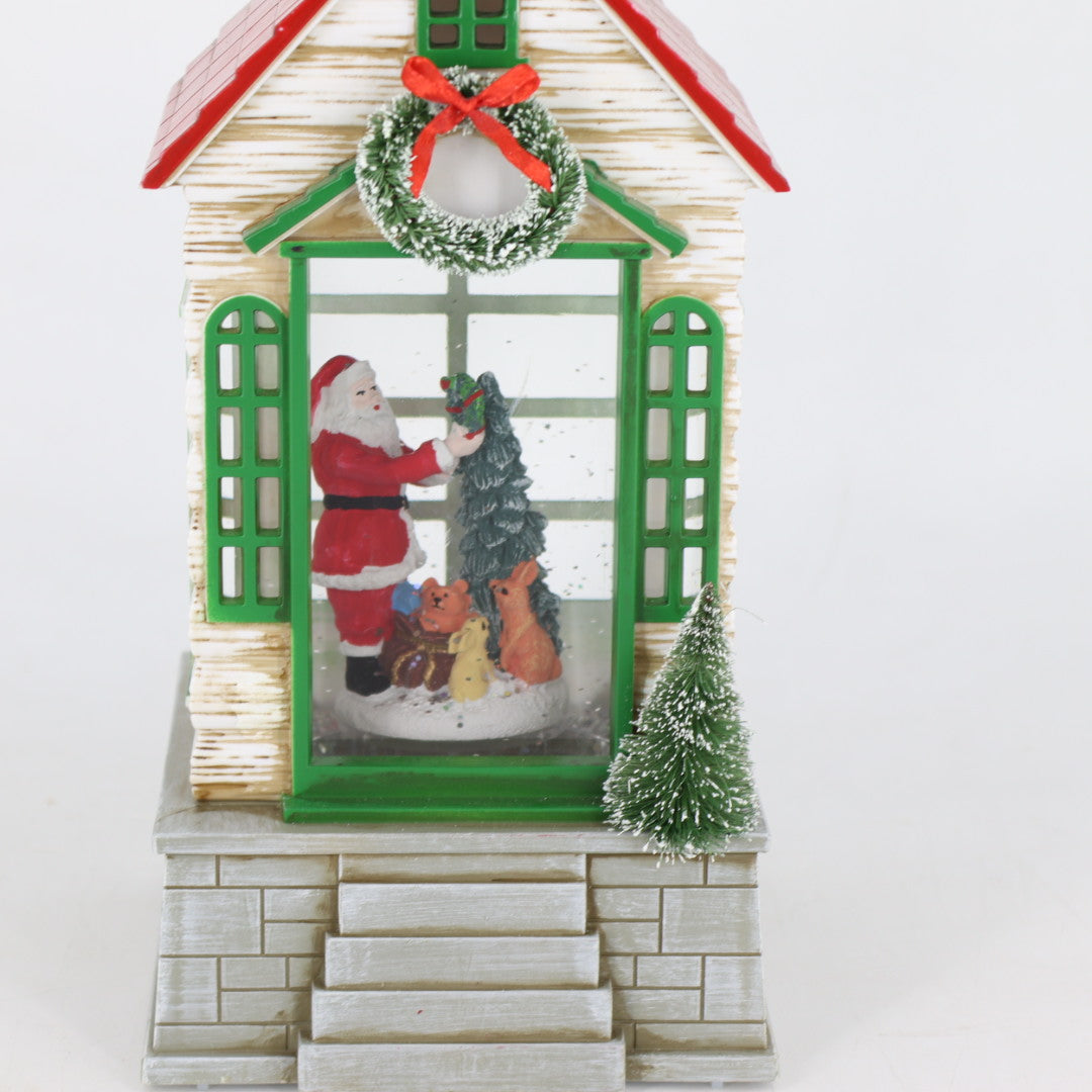Santa House Musical Water Lantern